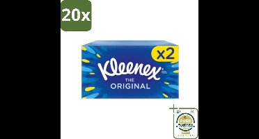 20 x Kleenex – Original Duo Pack – Tissues – 144 stuks per verpakking - Grootverpakking - Tissue - Tissues - Neus Snuiten - Tranen Drogen - Schoonmaken