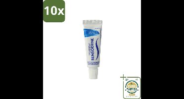 10 x Sensodyne - Tandpasta - Extra Fresh Gel - Mini - Compact voor Reizen - 15 ml - Grootverpakking - Gevoelige Tanden - Frisse Mond - Tandpasta - Reisformaat - Fluoride