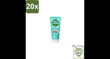 20 x Happy Earth – Bodylotion – 100% Natuurlijk – 200 ml - Grootverpakking - 100% Natuurlijke Bodylotion - Vegan Bodylotion - Droge Huid Verzorging - Biologische Amandelolie - Sheaboter
