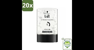 20 x Taft - Extreme freezing 5 - Styling Gel - Sterke hold - 300 ml - Grootverpakking - Haar Gel - Taft Gel - Extreme Hold - Sterke Fixatie - Korte Haar