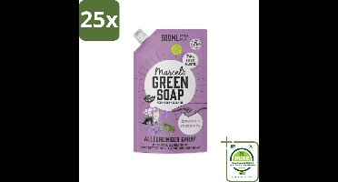 25 x Marcel's Green Soap - Allesreiniger Spray - Navulling - Lavendel & Rozemarijn - Frisse reiniging - 500 ml - Grootverpakking - Allesreiniger - Schoonmaakproduct - Biologisch Afbreekbaar - Vegan - Lavendel