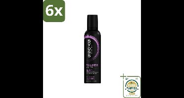 Syoss - Fullness - Haarmousse - Lichtgewicht Volume - 250 ml - Voordeelverpakking - 6 stuks - Haarmousse - Haarstyling