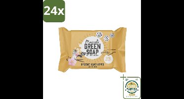 Marcel's Green Soap - Hand doekjes - Vanille & Cherry Blossom - Mild & handig - 15 Doekjes - Voordeelverpakking - 24 stuks - Natuurlijke zeep - Biologische oliën