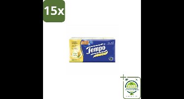 15 x Tempo – Zakdoekjes – Plus - Grootverpakking - Zachte Zakdoekjes - Gevoelige Neus - Allergie - Verkoudheid - Kamille