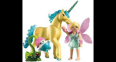 PLAYMOBIL | Magische Eenhoorns | Verzamelbare Eenhoorn Zonneschijn Bloesem met Fee | Fantasierijke speelset voor eenhoornfans | Met magische details & verwisselbare accessoires | Perfect cadeau voor kinderen vanaf 4 jaar | 71842