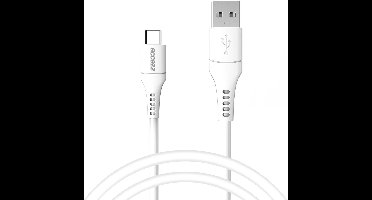 Accezz Kabel - USB C naar USB A Kabel - 1 meter - USB C Oplader Kabel - Wit