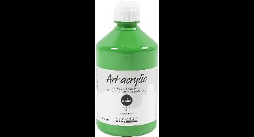 Acryl Verf, semi-glanzend, dekkend, medium green, 500 ml/ 1 fles