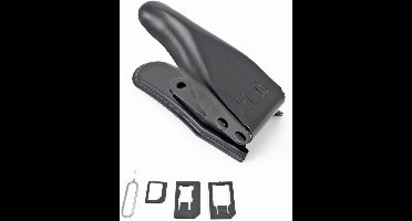 Dual SIM kaartsnijder voor mobiele telefoons en tablets - zwart