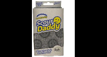 Scrub Daddy Scour Daddy Afwasspons Set | 2-Pack Grijs | Temperatuurgevoelige Schuurspons | Krasvrije Reiniger Voor Keuken & Sanitair