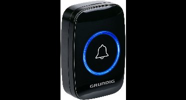 Grundig Draadloze Deurbel Set - Deurbel Draadloos 300 Meter Bereik - Draadloze Beldrukker met LED Licht en 60 Melodieën - Plug-In Ontvanger - Inclusief Batterij - Zwart