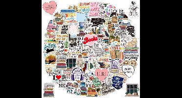100 Sticker Set: Waterbestendig Vinyl voor Flessen, Boeken, Laptops en Skateboards