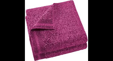 De Witte Lietaer Badlaken Contessa, Magenta - 70 x 140 cm - 2 stuks - Katoen