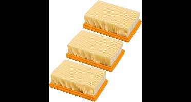 Pack van 3 stofzuigerfilters - Geschikt voor multifunctionele stofzuiger WD4 - WD5 - WD6 - MV4 - MV5 - MV6 - Filtervervanging - Geschikt voor vlakke opvouwbare filter - Nat en droog