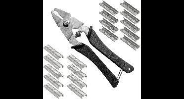 Worstklemmen (met 1200 klemmen), roestvrijstalen varkenshokklemmen, afdichtingsklemmen (geschikt voor kooien, hekken, interieurdecoratie, matrassen, auto's en meubels)