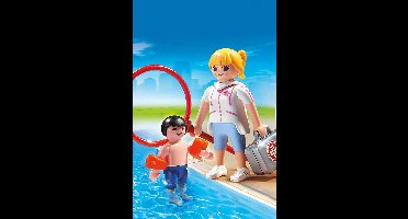 Badmeester / Maitre nageur avec enfant