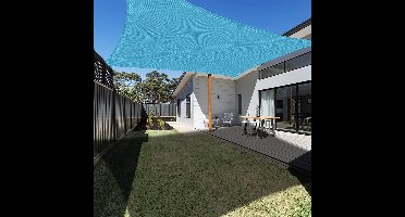 Stunq® Veelzijdige Zonwering voor Buiten met Waterafstotende Eigenschappen en UV Bescherming, 2 x 3 m, Zee Blauw