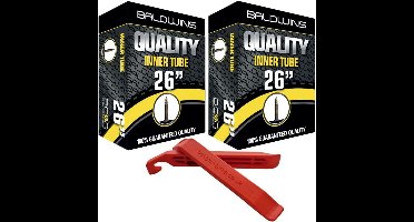 2x Binnenband Fiets 26 Inch met Presta (Frans) Ventiel voor 2.10 tot 2.40 Banden
