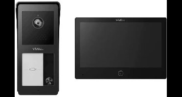 Vivell - Video Deurbel | 2 draads van deurbel naar 7 inch scherm | Proximity tags | Wi-Fi | TUYA App - Zwart