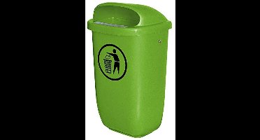BRB Afvalcontainer voor buiten, inhoud 50 liter, volgens DIN 30713, (groen)