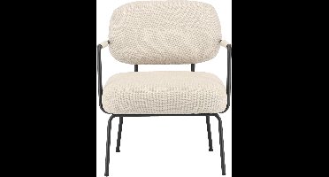 Fauteuil Beige - Textiel - 66x72x79,5cm - Fauteuil Lagos - Giga Living