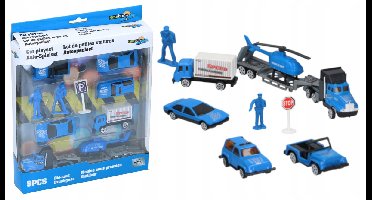 VERSNELLINGSBAK Resoraki Metal Auto Set - 9 Delig Speelgoed voor Kinderen