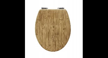 MDF Bamboe Toiletzitting met Soft-Close Functie - Stijlvol & Duurzaam