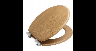 Bisk Naturel MDF Toiletzitting met Soft-Close - 46,5x37cm