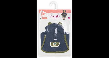 Corolle Regenponcho poppenkostuum Kleine Ontdekker 30cm blauw.