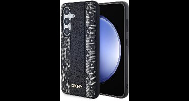 DKNY, Hoesje Geschikt voor Samsung Galaxy S24 Plus MagSafe-compatibel met Ultra-Chic ruitpatroon, Zwart