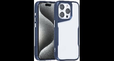 TUNIQ telefoonhoesje voor Apple iPhone 15 Pro - Siliconen backcover - Donkerblauw