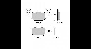 Plaquette de frein SBS pour Moto Kawasaki 1000 GTR 1986 à 1993 557HS.S Neuf