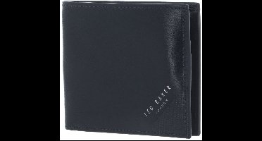 Ted Baker Leren portemonnee Embossed Corner Leather Bifold Coin Wallet Navy donkerblauw