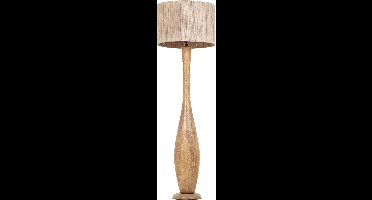 LED Vloerlamp - Torna Bota - 1 Lichtpunt - E27 Fitting - Rond - Bruin - Natuurhout