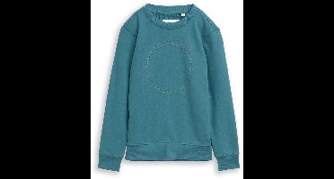 Tom Tailor - Basic sweatshirt met print - Maat 152 - Pastel Teal