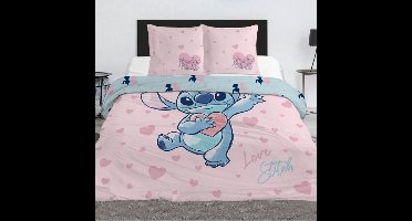 Disney Lilo & Stitch Dekbedovertrek Love - 240 x 220 cm + (2x) 65 x 63 cm - Polykatoen