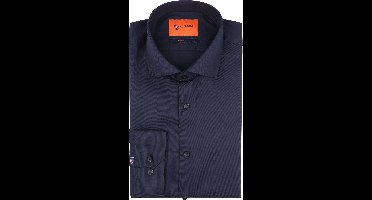 Suitable Overhemd Extra Lange Mouwen Twill Donkerblauw (navy) - Maat 39 - Heren - Overhemden Formeel