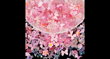 TRANKIELO® - 100pcs Nageldecoraties in Diverse Vormen – Hart, Strik, Vlinder & Meer – Perfect voor DIY Manicure