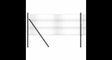 vidaXL - Hekpaal. - Grijs