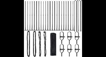 vidaXL - Hekpaal. - Grijs