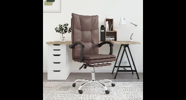 vidaXL - Kantoorstoel - verstelbaar - kunstleer - bruin