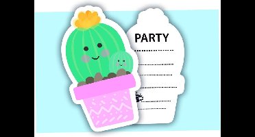 Amscan Uitnodigingen Cactus Met Envelop 6 Stuks