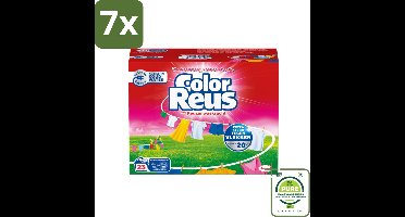 7 x Color Reus - Waspoeder - Gekleurde Was - 23 Wasbeurten - Grootverpakking - Waspoeder - Gekleurde Was - Kleurbescherming - Vlekkenverwijdering - Waskracht