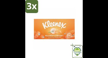 3 x Kleenex – Allergy Comfort – Tissues – 56 stuks per verpakking - Grootverpakking - Allergie - Allergische Neus - Allergische Ogen - Hypoallergeen - Neusdicht