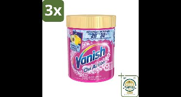 3 x Vanish - Vlekverwijderaar - Oxi Action Wasbooster Poeder - Voor Gekleurde Was - 470 g - Grootverpakking - Vlekkenverwijderaar - Gekleurde Was - Wasbooster - Vlekken Op Kleding - Wasmiddel