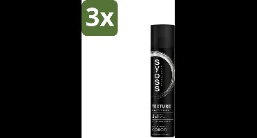 Syoss - Texture - Haarspray - Voor Gedefinieerde Styling - 300 ml - Bulkverpakking - 3 stuks