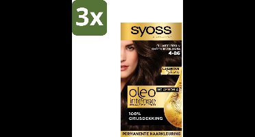 Syoss Oleo Intense - Haarverf - 4-86 - Fluweel Bruin - 115ml x 3