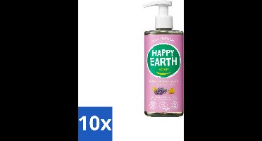 10 x Happy Earth – Handzeep – 100% Natuurlijk Lavender Ylang – 300 ml - Handzeep - Natuurlijke Handzeep - Vegan Handzeep - Lavendel Handzeep - Ylang Handzeep