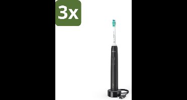 Philips Sonicare - Elektrische Tandenborstel - Power Series 3100 Zwart - HX3671/14 - Bulkverpakking - 3 stuks