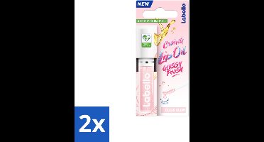 2 x Labello –Caring Lip Oil – Clear Glow – 5,5 ml - Lippenbalsem - Lipolie - Glans - Verzorging - Hydraatatie