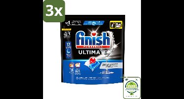 3 x Finish - Vaatwasmiddel - Ultimate Vaatwastabletten Regular - Krachtige Reiniging - 17 capsules - Grootverpakking - Vaatwastabletten - Vaatwasser Capsules - Finish Ultimate - Vaatwasser Schoonmaak - Vaatwasser Tabletten
